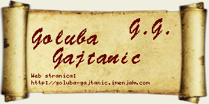 Goluba Gajtanić vizit kartica